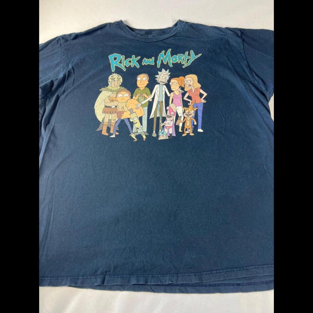 Rick And Morty Graphic Adult Swim T-Shirt Men's Adult Size 2X Short Sleeve
